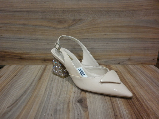 Zapatillas Tacón Bajo EFE Dama Charol Color Beige 330904